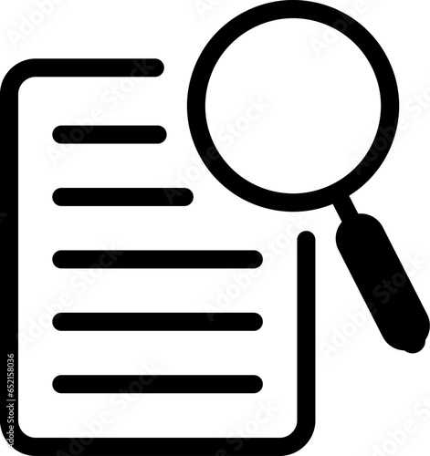 Case study vector icon on white background.