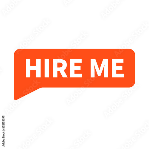 Hire Me In Orange Rectangle Shape For Promotion
