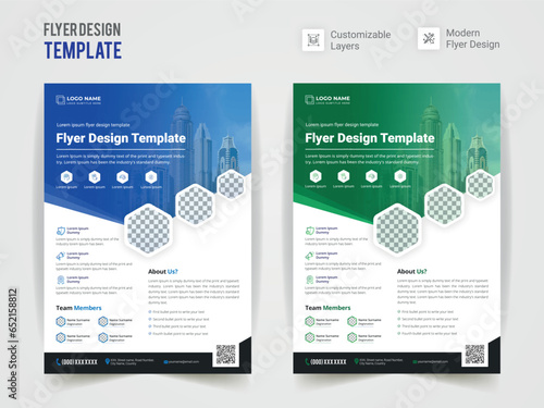 Modern Corporate Flyer Design Template fully editable
