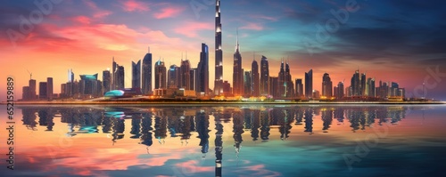 United Arab Emirates- Dubai- View of cityspace. Generative ai photo