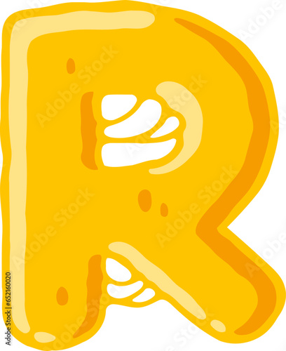 Cheese Melted Alphabet R