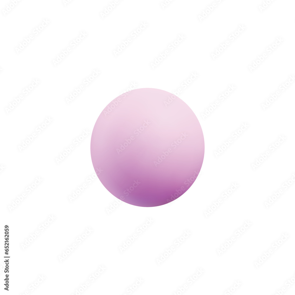Fototapeta premium Shiny ball in cute 3d style, vector illustration isolated on white background.