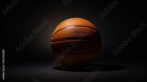 Basketball ball on a black background © Hassan