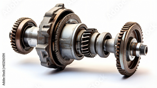 Close-up differential cog gear old truck parts