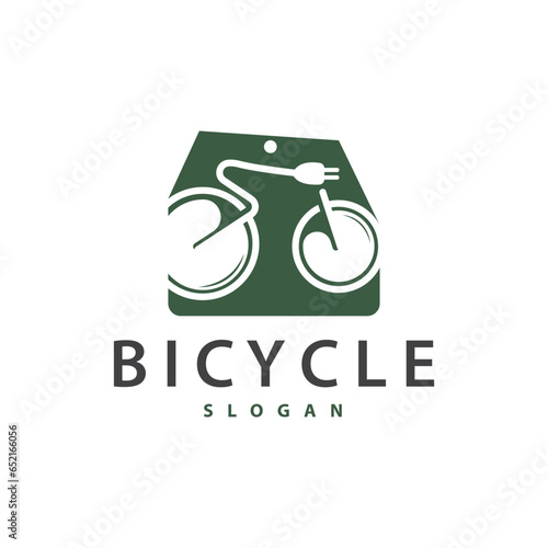 Bicycle Logo Design Template Minimalist Illustration