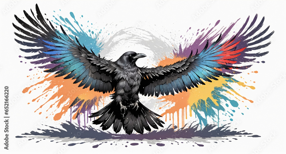 very beautiful crow painting very beautiful crow painting