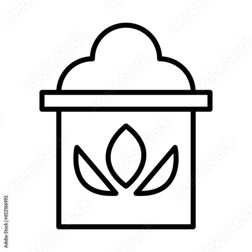 compost bin icon in line style