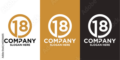LOGO WITH INITIAL 18 INSIDE THE CIRCLE
