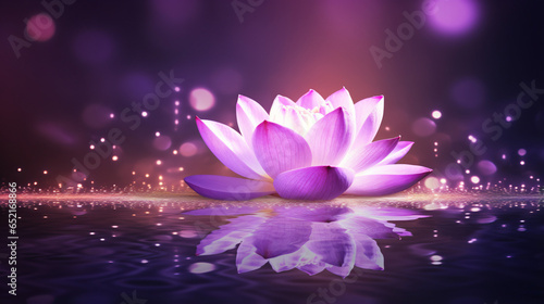 Lotus Pink light purple floating light sparkle © Cybonad