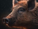 Wild Boar Piglet Hog Wildlife Photography Close up Generative AI