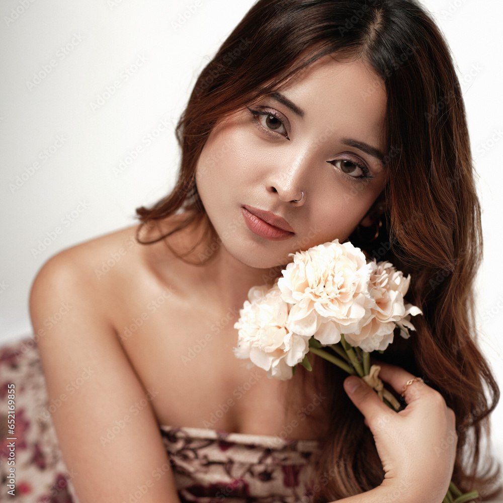 Beautiful Asian Female Model Posing In The Studio Beautiful Asian Female Model Posing In The Studio