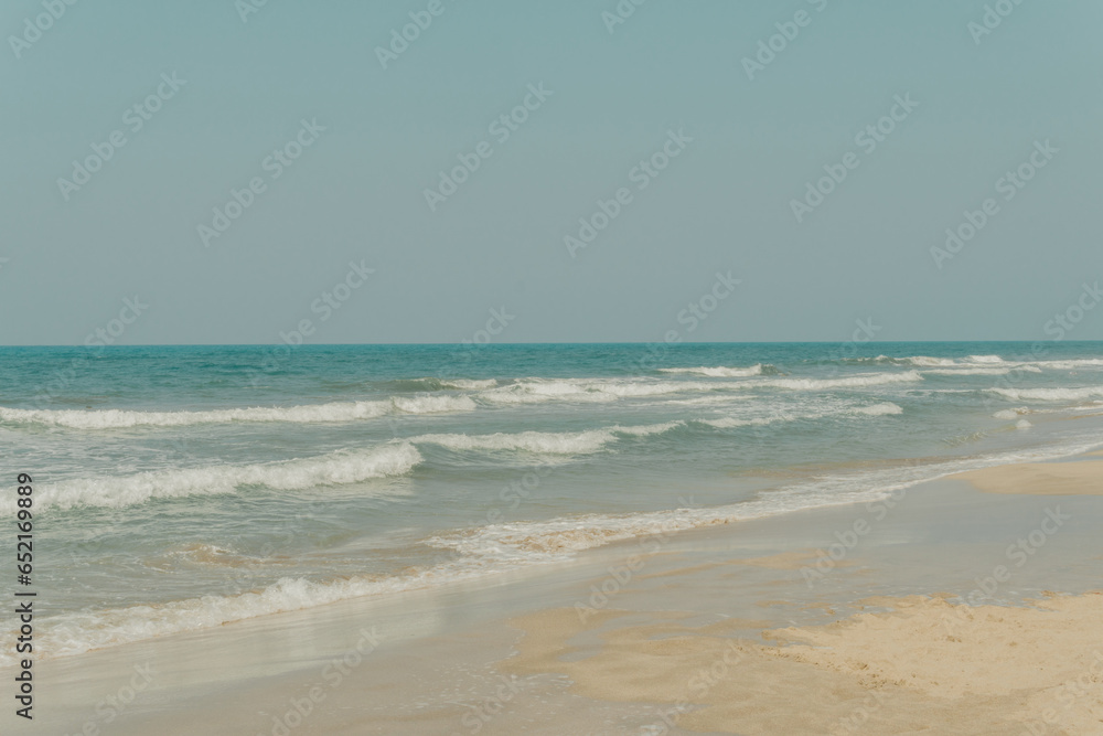 Waves on the Mediterranean Sea at Patara beach in Turkey