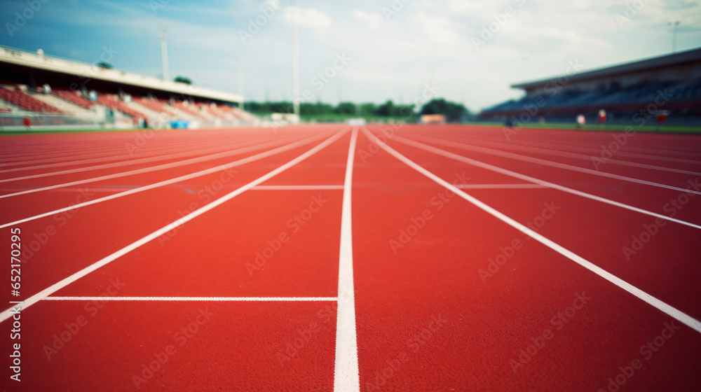 Nobody running track for athletic competition