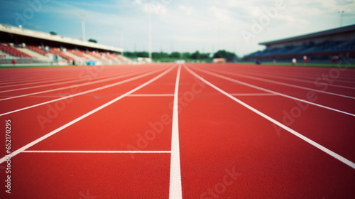 Nobody running track for athletic competition © Cybonad
