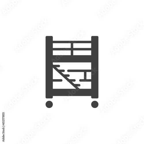 Mobile scaffolding vector icon