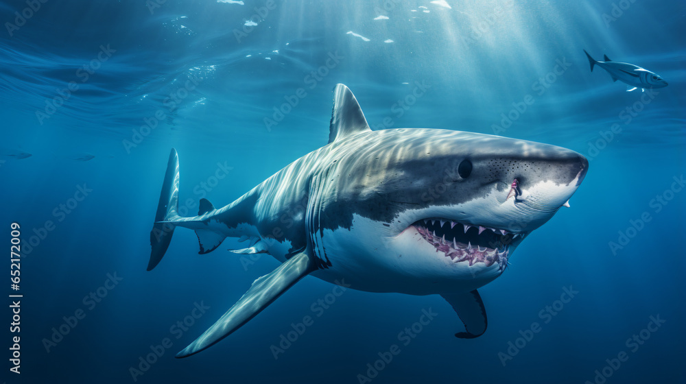 Fototapeta premium Selective image of Great white shark