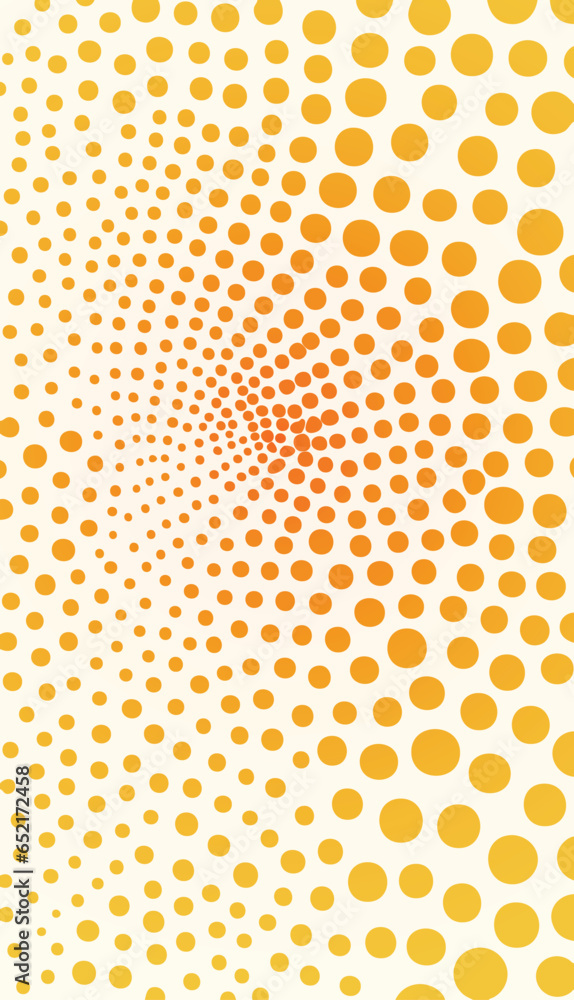 Orange dots halftone pattern texture