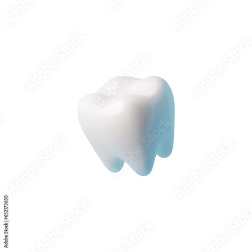 Realistic healthy tooth 3D style, vector illustration