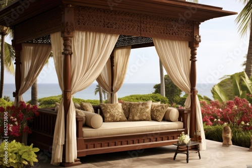 Balinese's Outdoor Living Lounge with Daybed © Exotic Escape