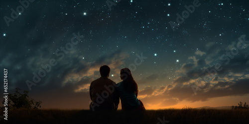 The couple under stars