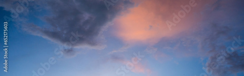 web banner twilight sky with cloud in summer season