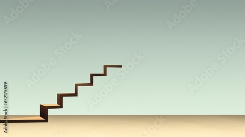 Diverse Progression: A minimalist stairway with unique steps, portraying the journey toward social equality
