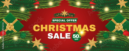 Christmas special offer banner design for promotion