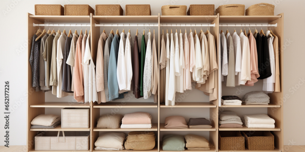 Clean and organized closet