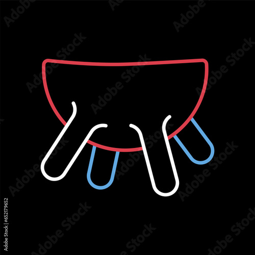 Cow udder vector icon. Dairy product sign