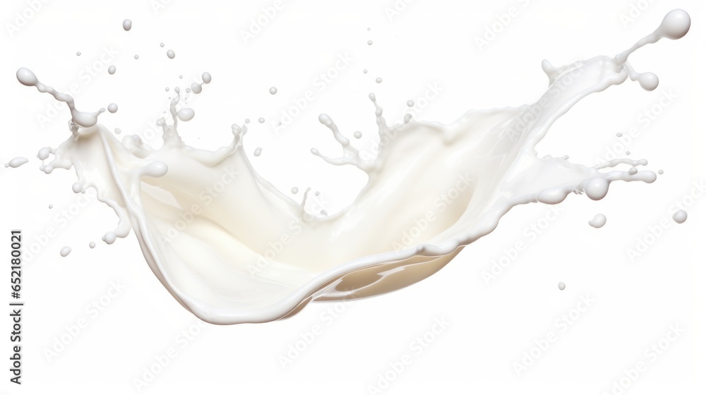 White milk cream splash on white background. White milk cream splash on white background.