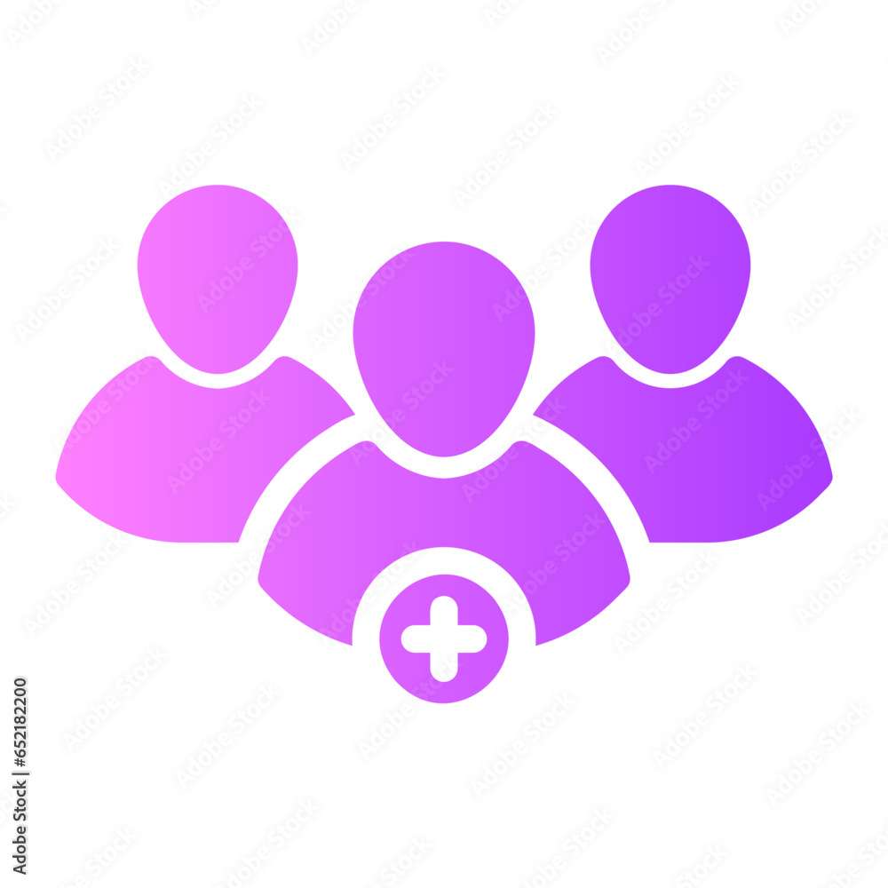 add friend Gradient icon