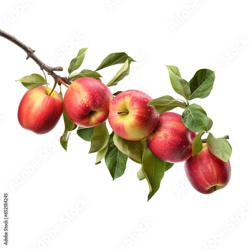 Apple tree branch. isolated object, transparent background
 photo