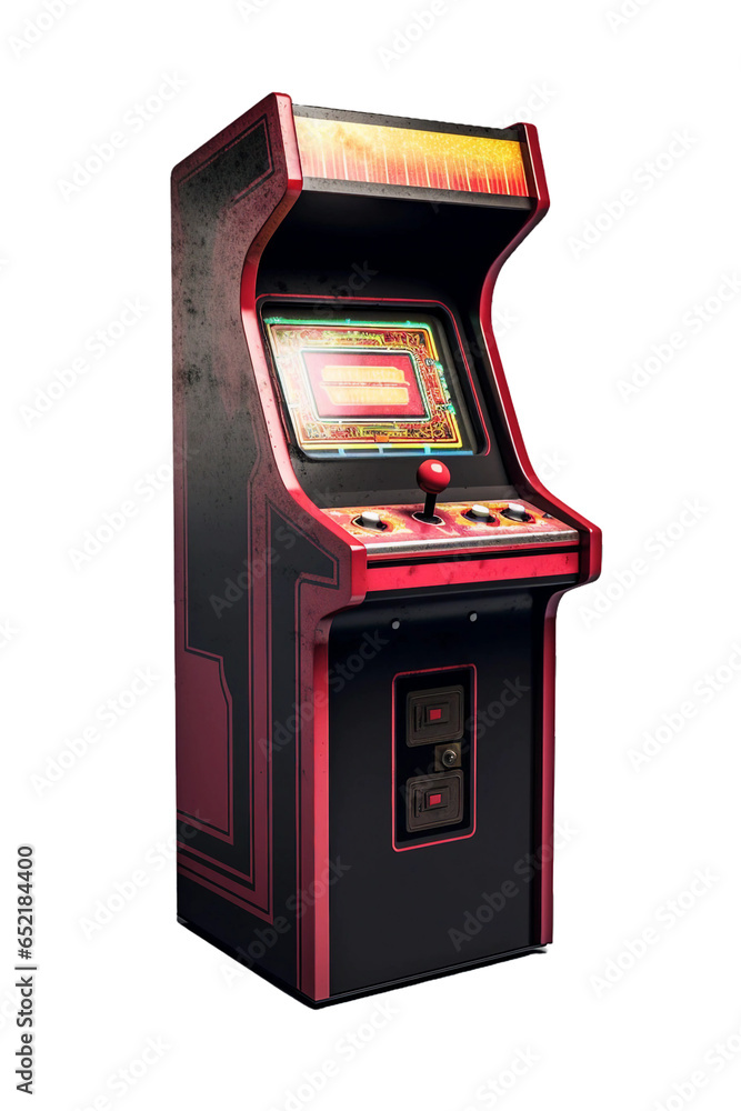Arcade game machine. isolated object, transparent background
Arcade game machine. isolated object, transparent background