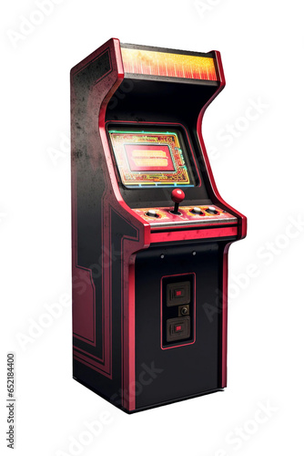 Arcade game machine. isolated object, transparent background
