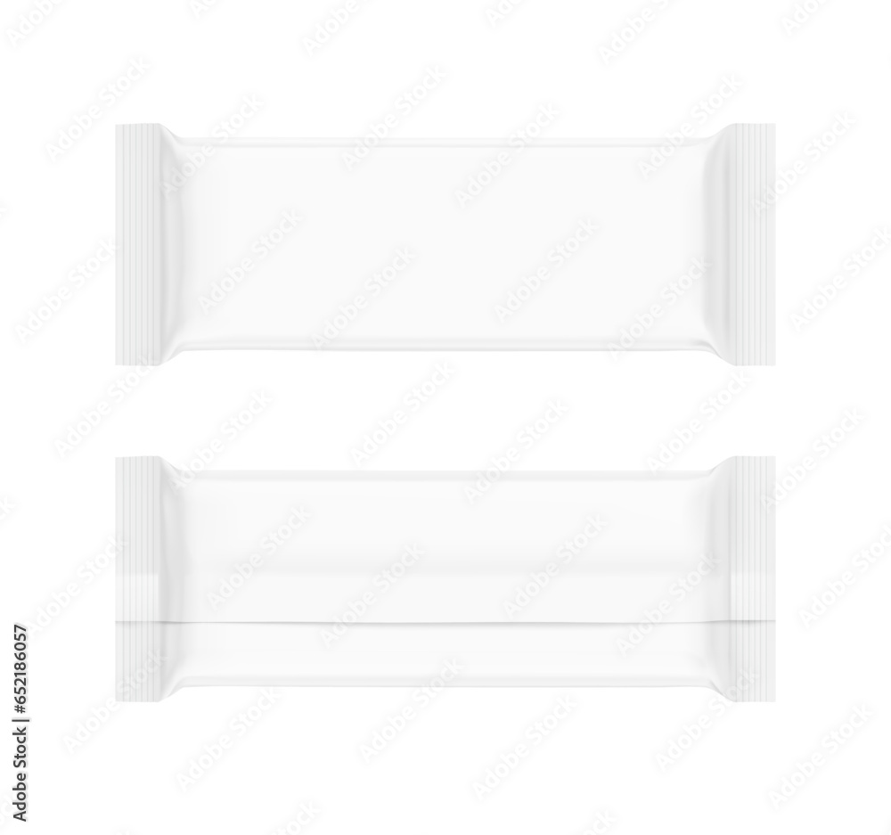 Blank bar packaging mockup. Front and rear view. Vector illustration. Isolated on white background. It can be used in the adv, promo, package, etc. EPS10. Blank bar packaging mockup. Front and rear view. Vector illustration. Isolated on white background. It can be used in the adv, promo, package, etc. EPS10.