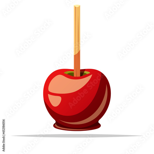 Sweet candy apple vector isolated illustration