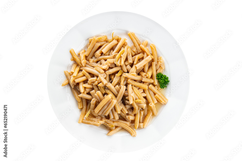 yellow string bean salad canned food beans meal food snack on the table copy space food background rustic top view yellow string bean salad canned food beans meal food snack on the table copy space food background rustic top view