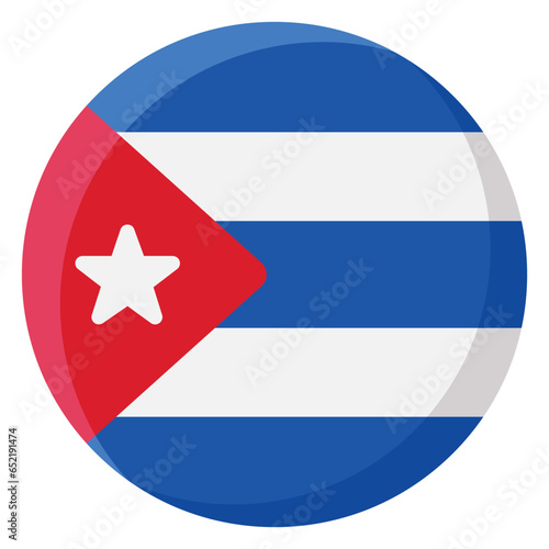 Cuba Flag Circle