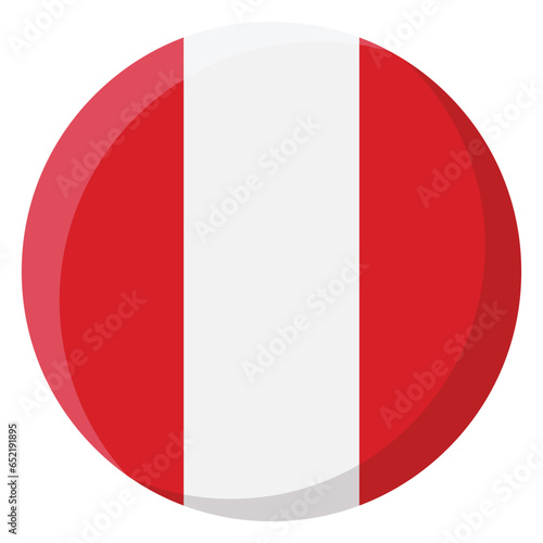 Peru Flag Circle