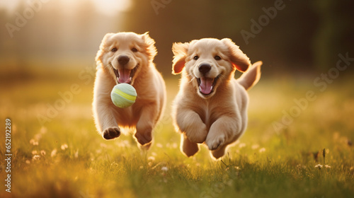 golden retriever running