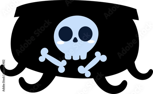 Spooky cauldron halloween illustration