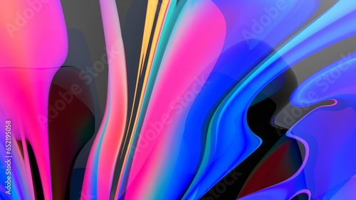 Fototapeta Naklejka Na Ścianę i Meble -  Abstract 3d render, vibrant background design, colorful illustration