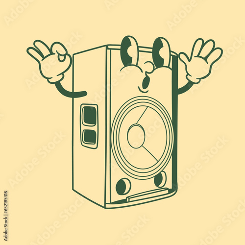 Vintage character design of loudspeaker