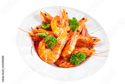 shrimp fried food snack fresh seafood delicious spicy appetizer meal food on the table copy space food background rustic top view