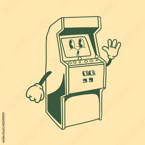 Vintage character design from arcade game