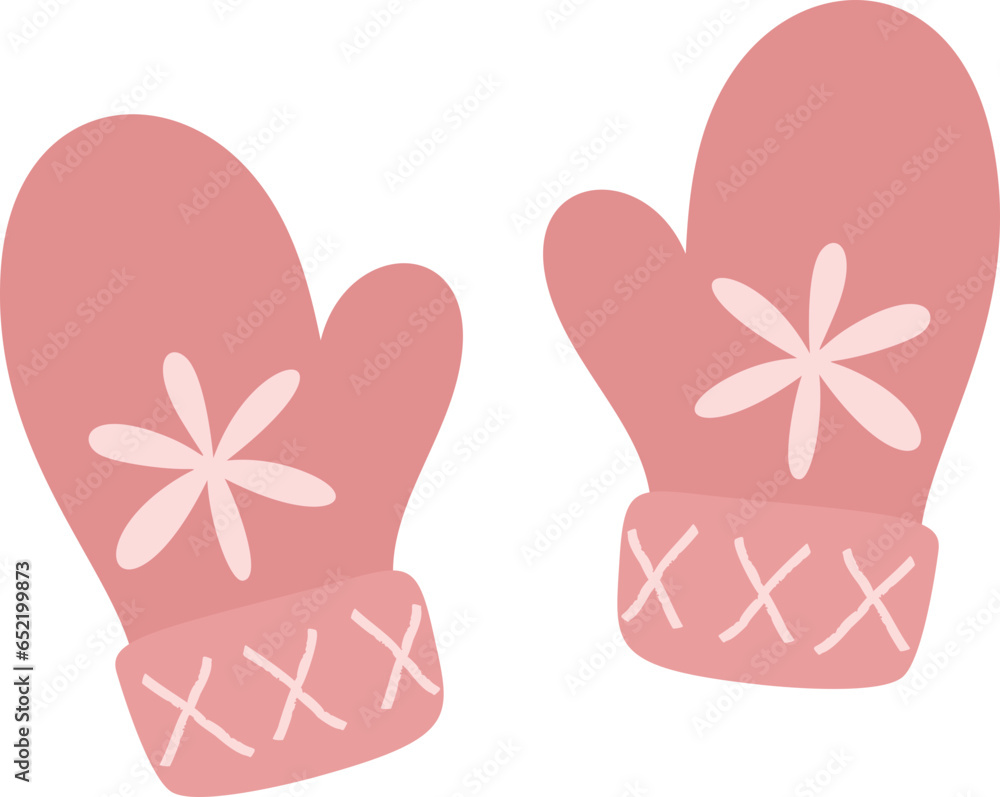 Cute glove chrismas illustration Cute glove chrismas illustration