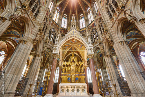 Photography Votivkirche neogothic style church interior