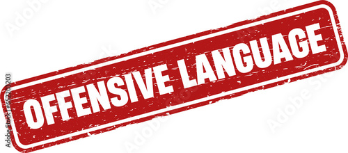 Obraz na plátně Offensive language square grunge stamp