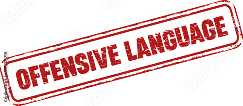 Fotografie Offensive language square grunge stamp