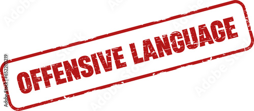 Fotografie Offensive language square grunge stamp